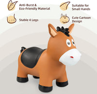 ZOOJOY Inflatable Horse Hopping Toy - Black Horse - image 4