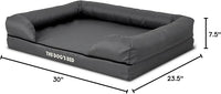 The Dog’s Bed Medium Oxford Grey 30x23.5, Memory Foam, Pain Relief: Arthritis, Hip & Elbow Dysplasia, Post Surgery, Lameness, Supportive, Calming, Waterproof Washable Cover, Veterinary Approved
