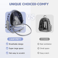 Cat Backpack Carrier, Breathable Cat Carrier Large Space Bubble Pet Backpack for Kitty Small Dog up - Blue - image 2