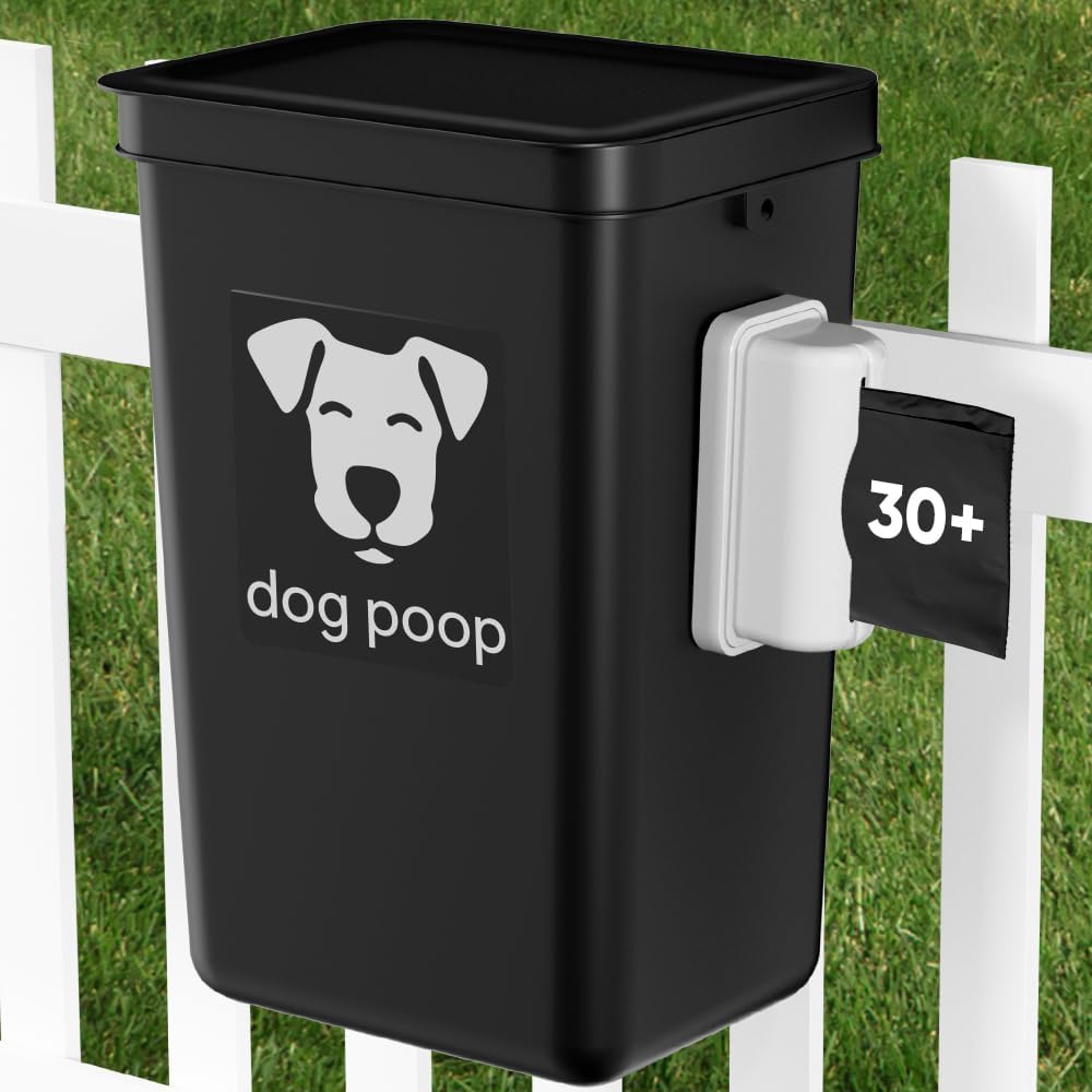 Moryimi Dog Poop Trash Can Outside – Essentials for Dogs - Black