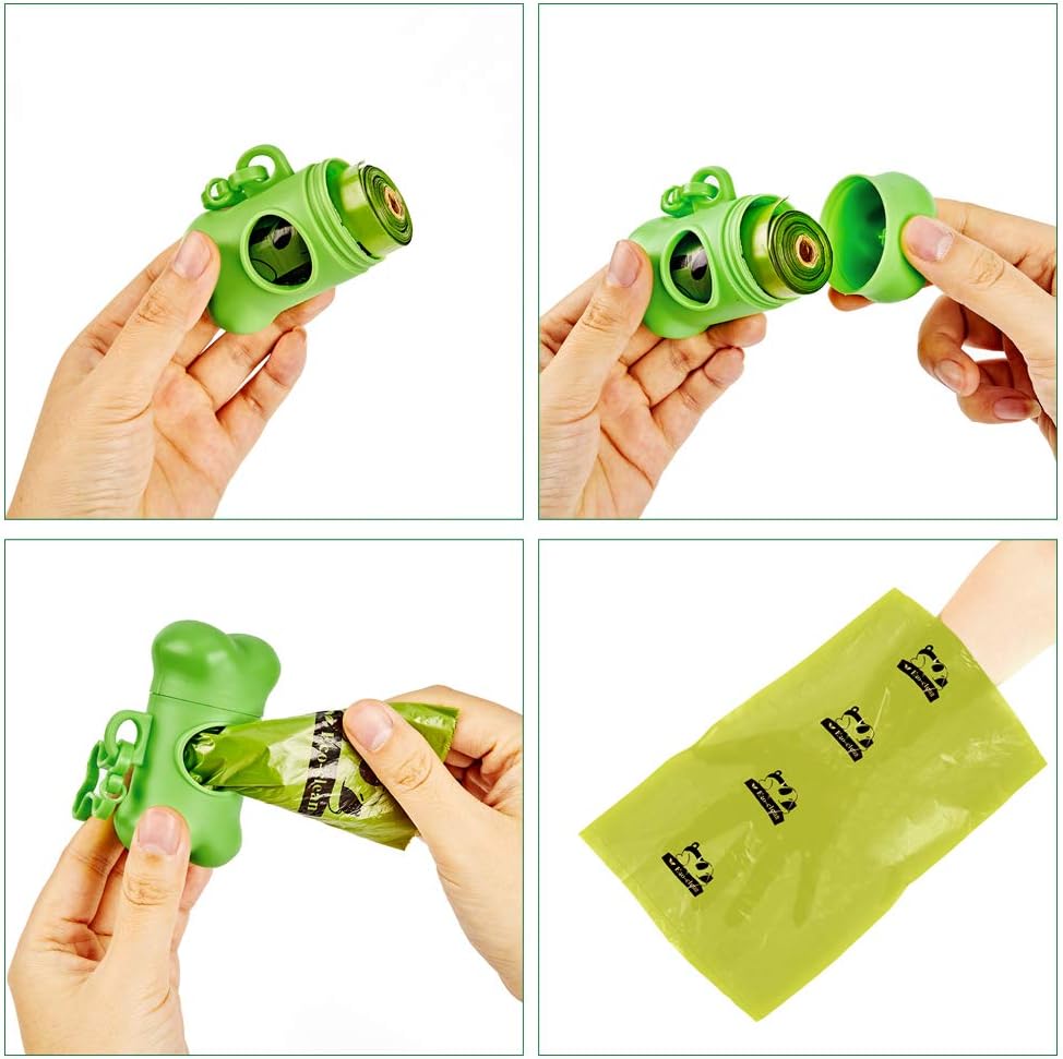 ECO-CLEAN Dog Poop Bags, 60 Rolls / 900 Count Dog Waste Bags with Dispenser and Leash Clip - image 3