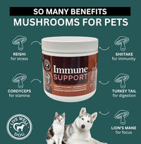 Immune Support Powder Food Topper, Large 6.35oz, Proprietary Organic Mushroom Blend, 300g