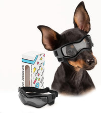 Dog Goggles Small Breed, Dog Sunglasses UV Protection Puppy Eyewear for Small Pet Outdoor Riding - Small / Black