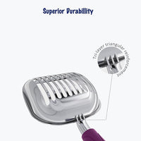 WePet Cat Litter Scoop, Aluminum Alloy Sifter, Kitty Metal Scooper, Deep Shovel, Long Handle, Poop Sifting, Kitten Pooper Lifter, Durable, Heavy Duty, for Litter Box
