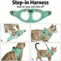 Escape Proof Cat Harness and Leash, Adjustable Vest - Green / M - image 2