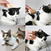 Deshedding Grooming Tool for Dogs, Cats & Horses, Ergonomic Design Wood Groom Brush, Professional Pet Groomer, Painlessly Remove for Short & Long Hair, Fur & Dirt - 2.5 Inches