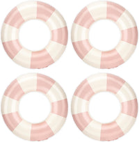Rugwioyu pool tubes for kids, two round blue and white inflatable swim rings - view 5
