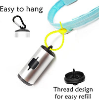 Aluminum Dog Poop Bags Holder with Carabiner Metal Pet Waste Bags - Silver / 1 Count (Pack of 1) - image 4