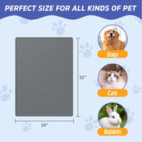 Large Dog Mats for Food and Water - Gray / 32"L x 24"W - image 2