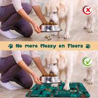 Dog Food Mats for Floors Waterproof - Green / 32"L x 24"W - image 4
