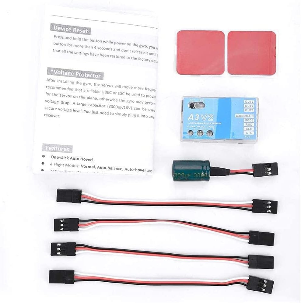 Jadeshay F50A A3 V2 RC flight controller 3-axis gyro stabilizer for fixed wing airplanes - view 4