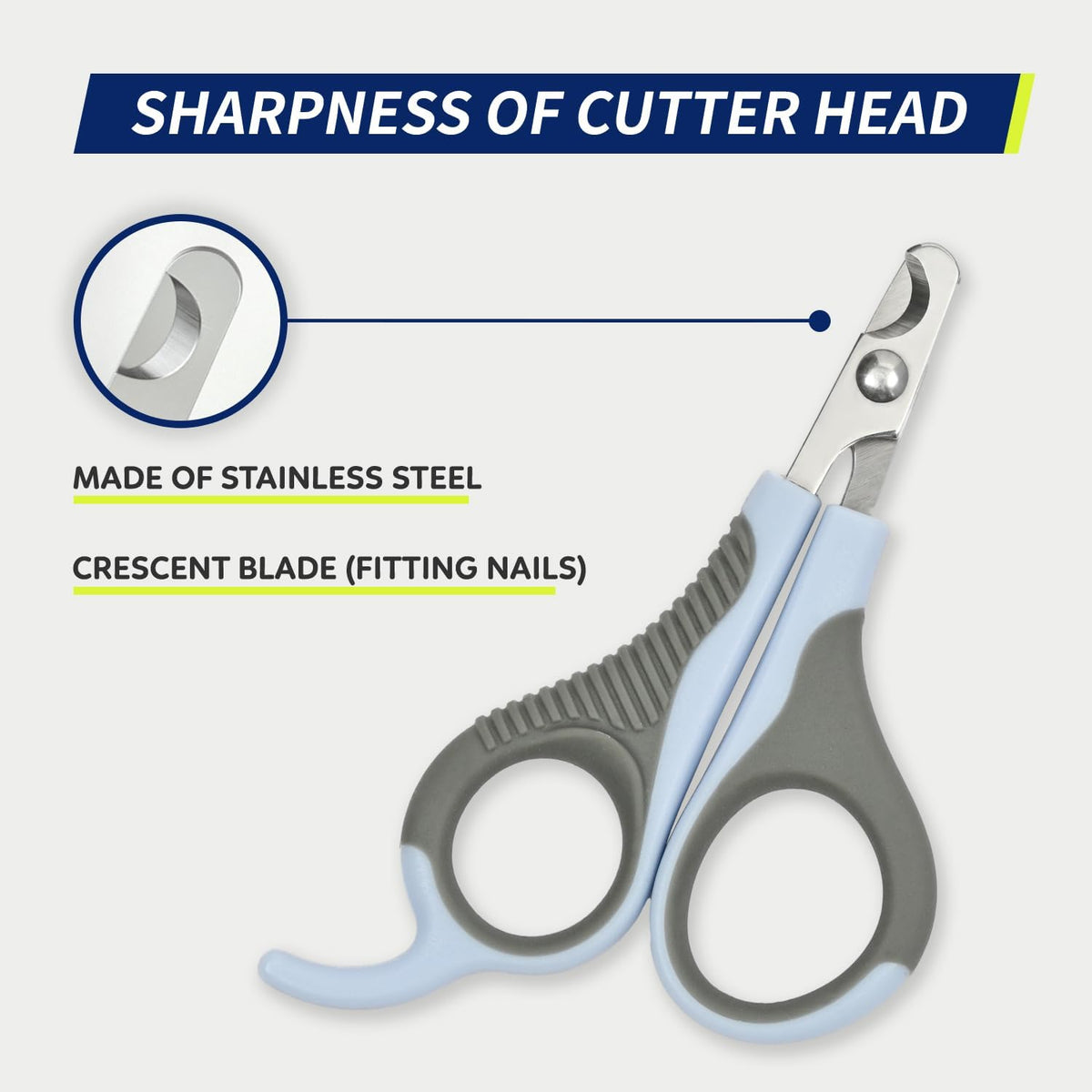 Pet Nail Clippers U07.2, Professional Claw Trimmer - Small / #03 Grey/Blue - image 3