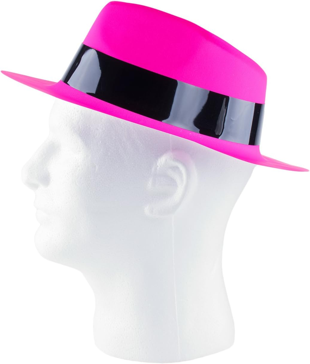 Super Z Outlet 12 Pack Neon Mafia Style Gangster Fedora Dress Hats - image 4