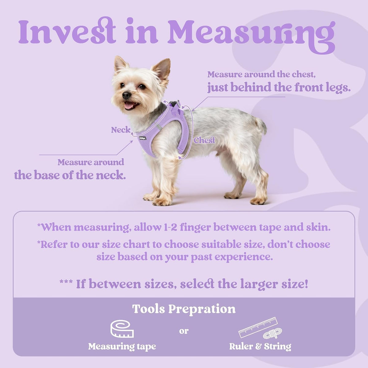 rabbitgoo Step-in Small Dog Harness - Light Purple / Xxxs(chest:10.8"-11.8") - image 2