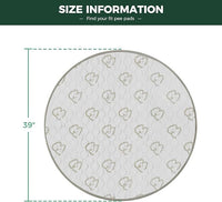 FXW Washable Pee Pads for Dogs, Puppy Pads with Super Absorbent, Specifically Designed for Whelping Box, 39" Round, Khaki, 1 Pack