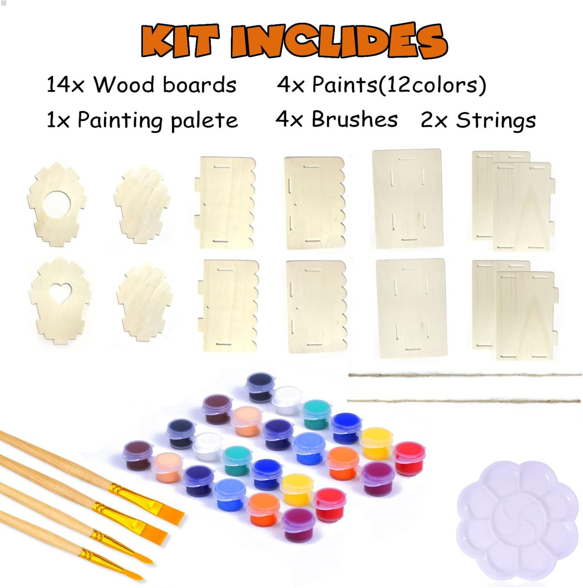 hapray 4 Pack Bird House Craft Kit - 2 Pack - image 2