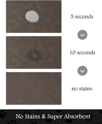 PADOOR Pet Feeding Mat-Absorbent Dog Mat for Food and Water Bowl-No - 17"x28" / Brown - image 2
