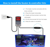 hygger Pinpoint Saltwater Aquarium Heater with Digital Thermostat IC - 500w - image 2