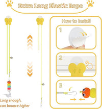Kitten Toys - 38PCS Cat Play Set, Sparkle Balls, Plush Pom Pom Balls, Hanging Door Toy, Gift Box Styles