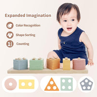 Baby Toys 6 to 18 Months, 8 in 1 Montessori Toy Set, Educational Learning Toy for Toddlers Babies Sensory Toys Newborn Infant Gifts for Boys & Girls