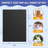 Large Dog Mats for Food and Water - Black / 40"L x 30"W - image 2