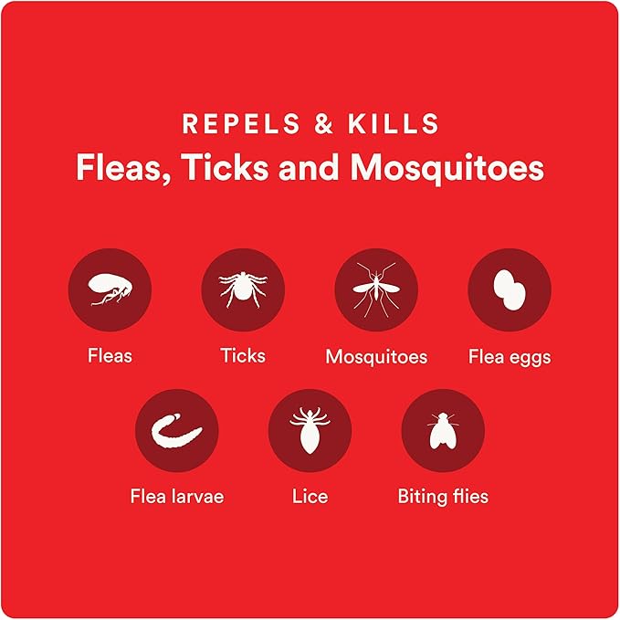 Ultra Flea and Tick Prevention for Dogs - Dog and Puppy Treatment and Control - Mosquito Repellent - Medium, Fast Acting Waterproof Topical Drops, 2 Month Supply