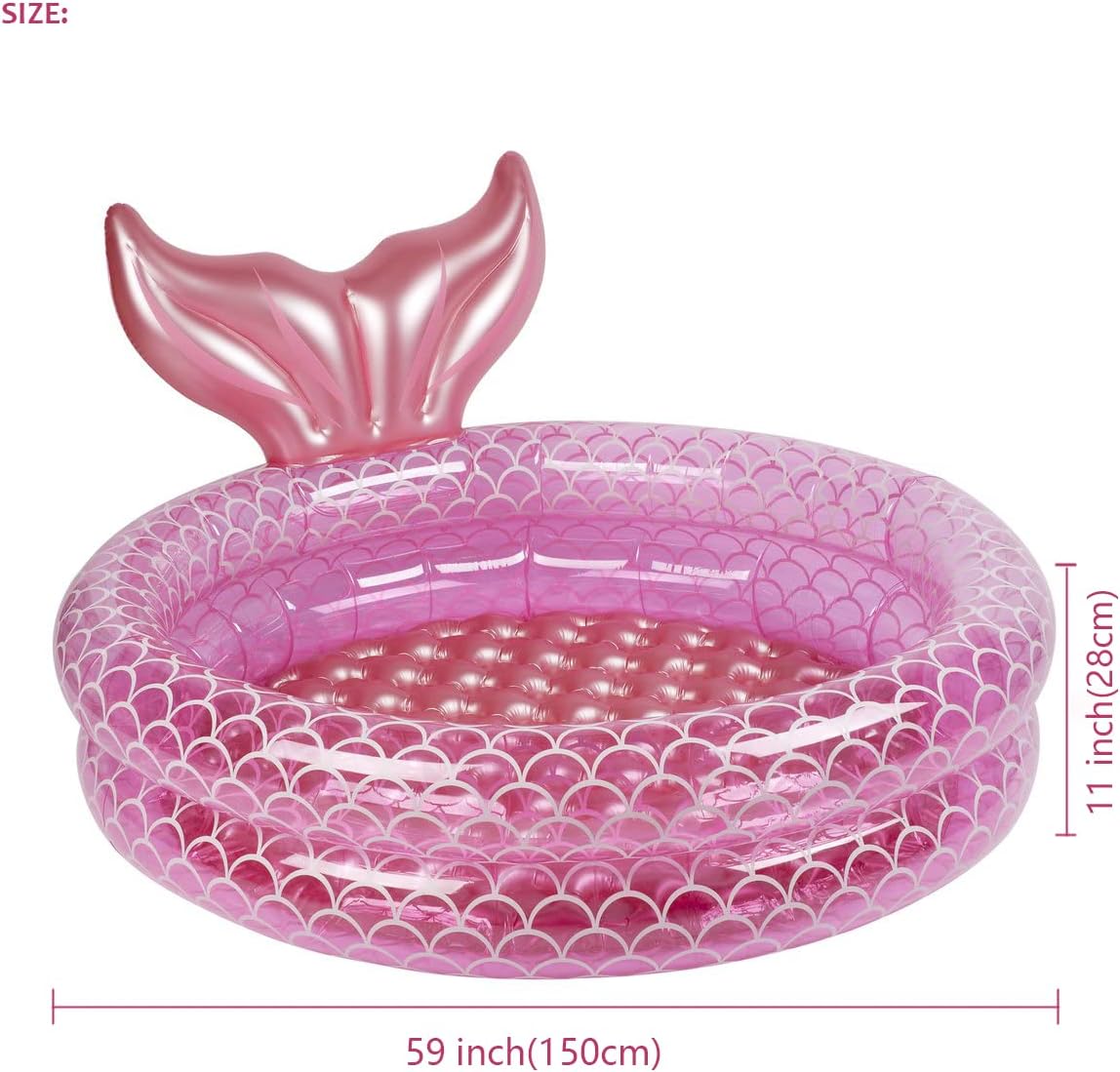 Benelet 47 inch inflatable mermaid kiddie pool and ball pit - view 10