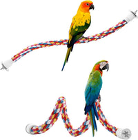 Bird Rope Perches,Parrot Toys 33 inches Rope Bungee Bird Toy[1 Pack] – Essentials for Birds - 36 inches - image 2