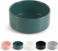 Ceramic Dog Bowl for Food and Water - Small / Green