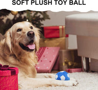 Dog Toys Balls, Chewable Plush Football for Dogs, Soft Pet Ball - Football - image 4