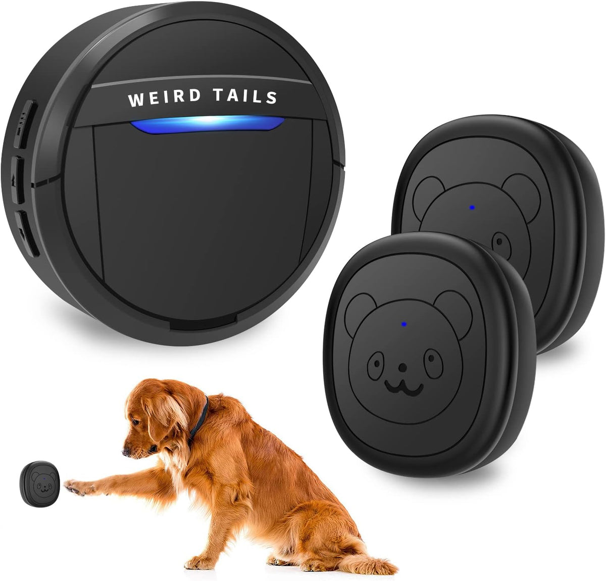 Wireless Doorbell, Dog Bells for Potty Training IP55 Waterproof Doorbell Chime Operating at 950