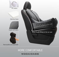 WOOAIDAGG Dog Car Seat for Small Dogs, Ultra-Soft Fabric - Grey - image 2