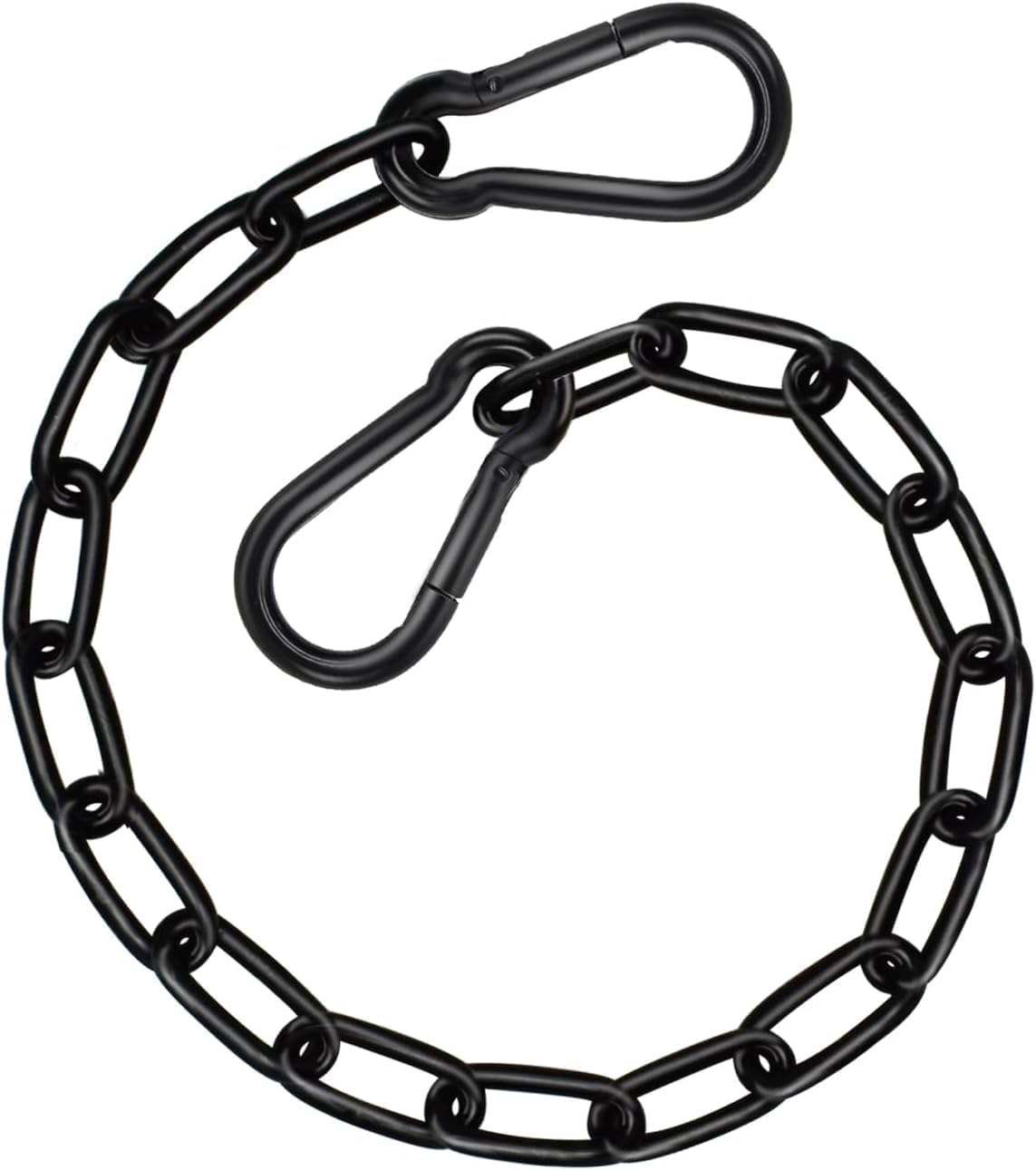 2 Pack Hanging Swing Chain with 4 Carabiners 25in, Swing Chairs - Black / 25in×1pcs