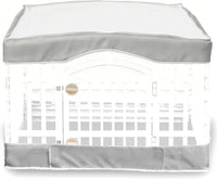 2 Pack Dog Playpen Cover and Bottom Pad Fits for 36 Inch 4 Panels Pet - PureGray