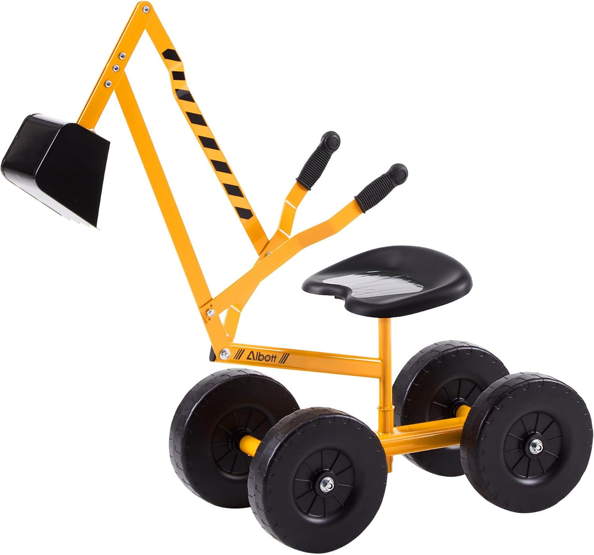 Albott Kids Ride-On Sand Digger Excavator Toy with 8-Inch Wheels – Fun for Kids & Family - Yellow