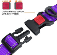 Taglory Reflective Large Dog Collar - Purple / X-Large (Pack of 1) - image 3