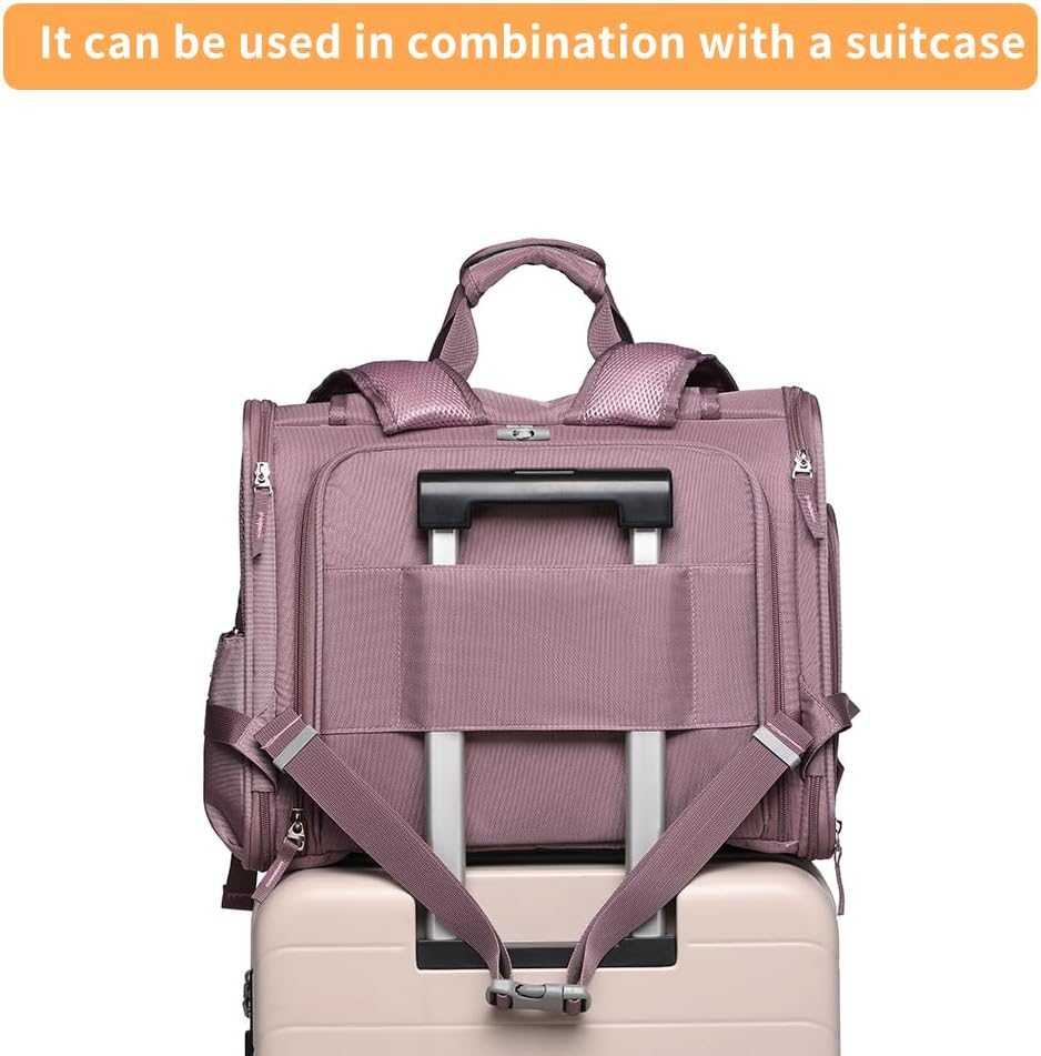 Pet Backpack Carrier for Small Dogs Medium Cats, Puppies - purple / 16.5"L x 10.0"W x 15.5"H - image 3