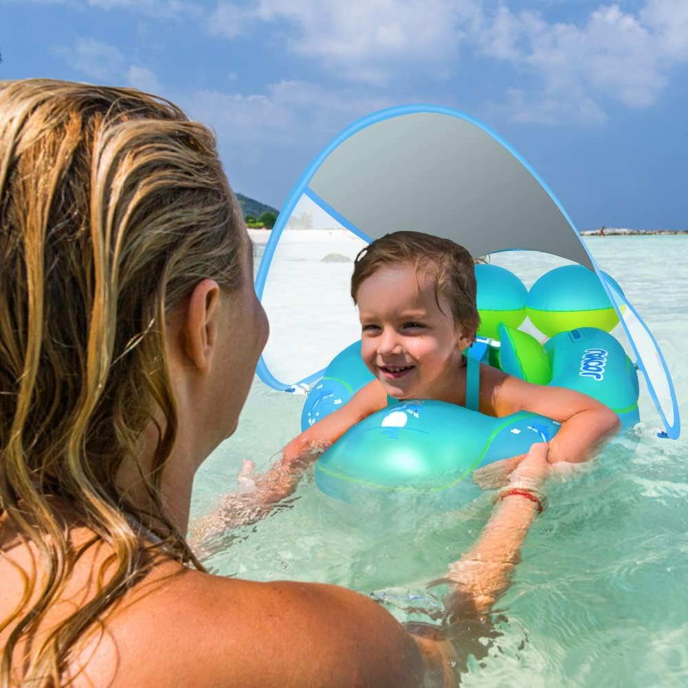 Baby Pool Float with Canopy UPF50+ - Baby Blue / X-Large - image 2