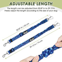 SlowTon Dog Seatbelt, 2 Pack Adjustable Heavy Duty Dog Safety Seat Belt – Essentials for Dogs - Blue / Seatbelt Clip + Carabiner - image 4
