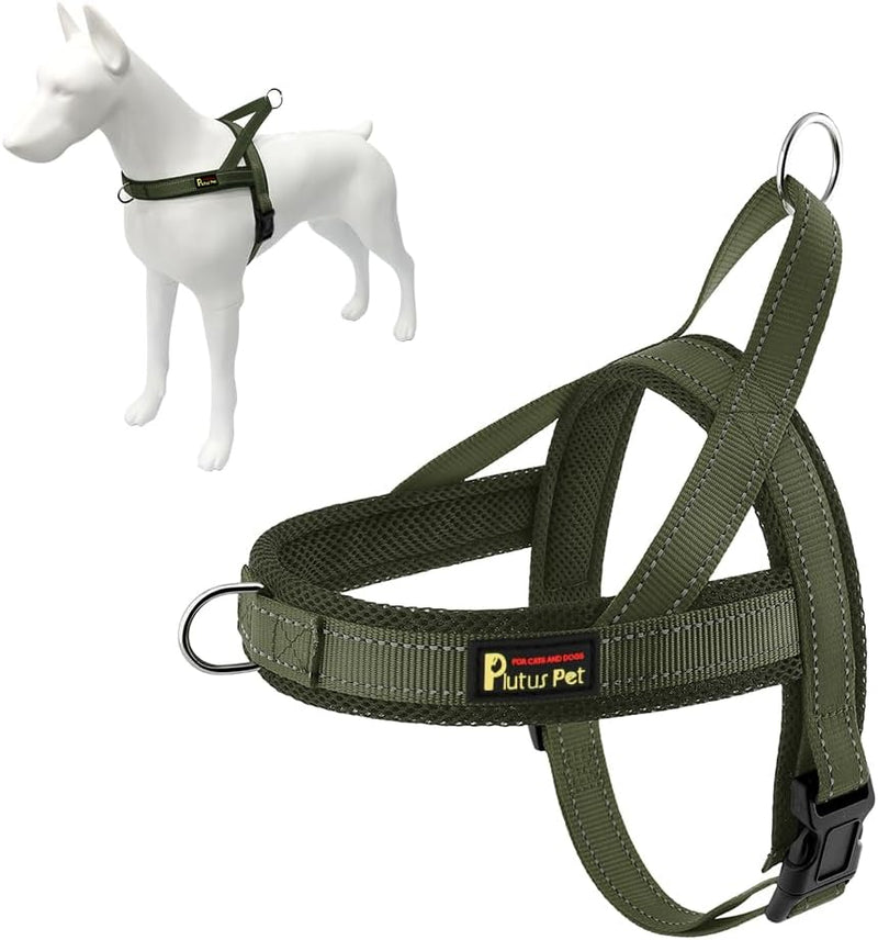 Plutus Pet No Pull Dog Harness with Front Clip - S: chest 17"-19.7" / Ranger Green