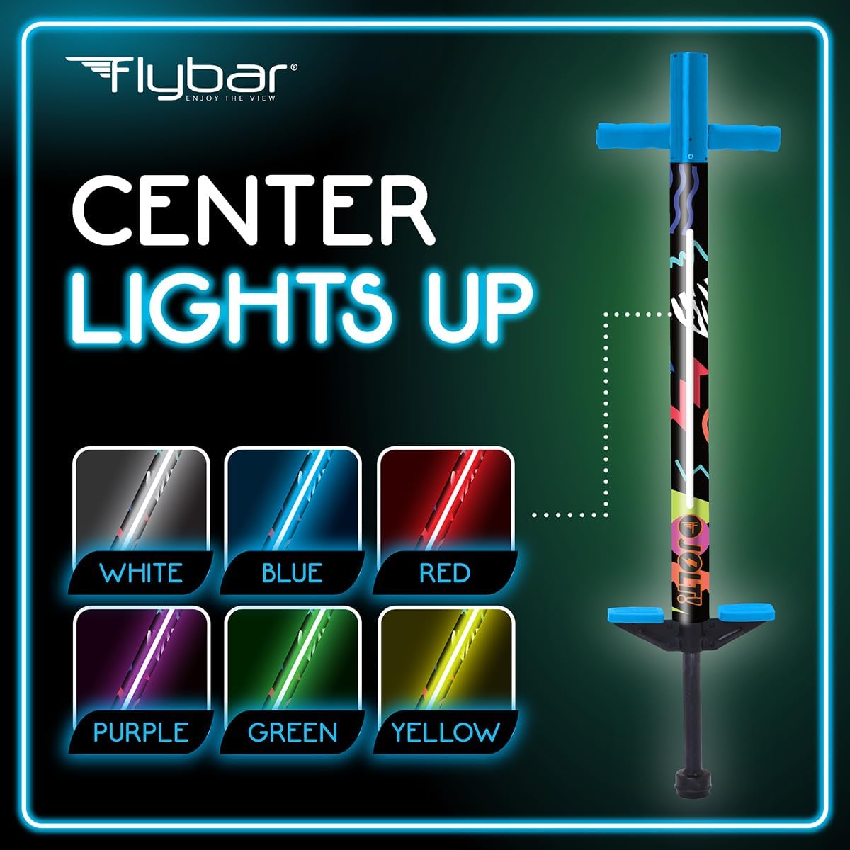 Flybar Jolt Pogo Stick for Kids - Retro Rocket Led - image 4