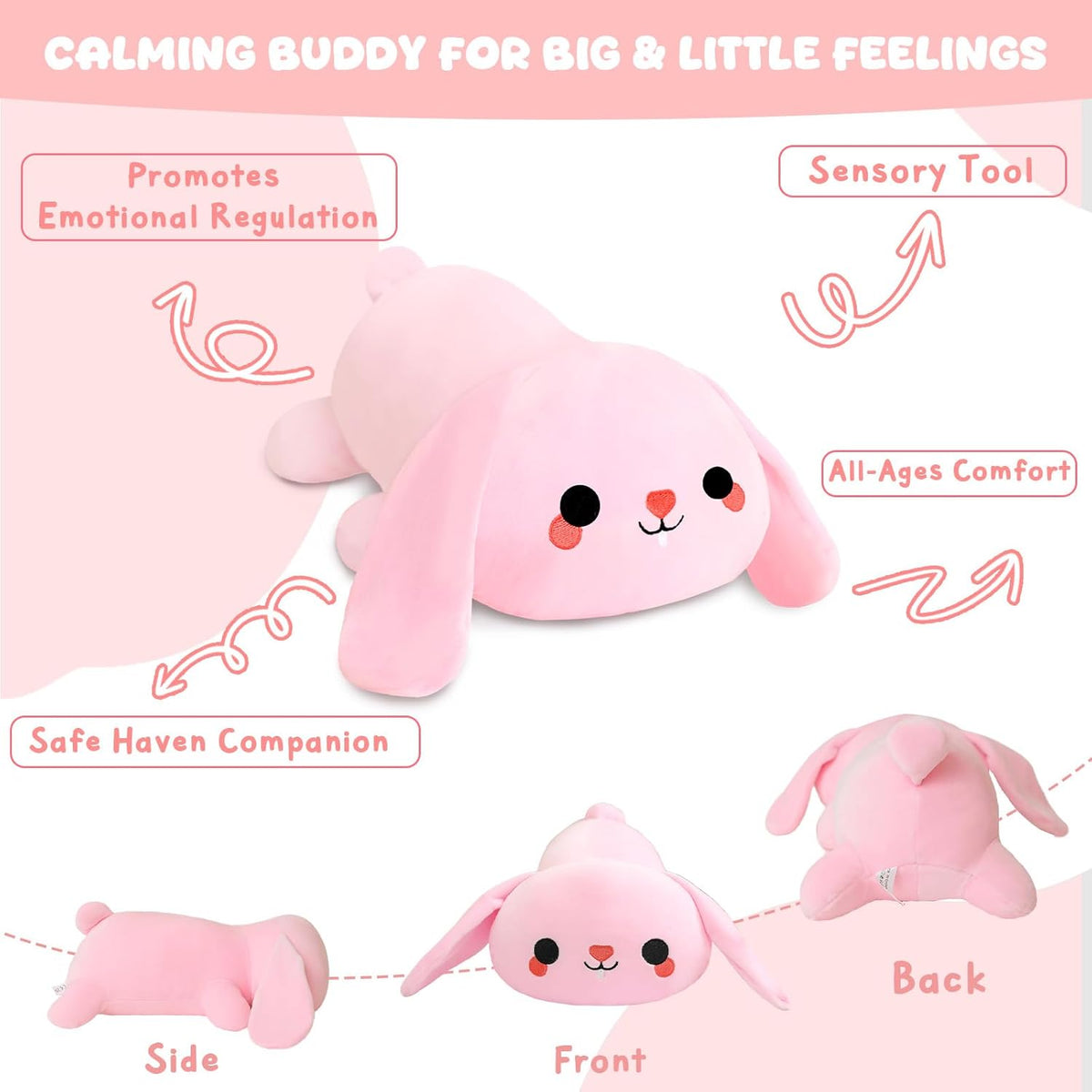 TOYSYM Weighted Stuffed Animals - Bunny / Small - image 3