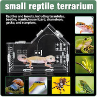 Acrylic Jumping Spider Enclosure - Versatile Reptile Enclosure with One-Click Magnetic Closure, Perfect for Tarantula, Gecko, Chameleon, Beetle, Mantis, and Hermit Crab
