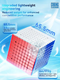 MoYu Meilong 9x9 stickerless speed cube, 74 mm puzzle with bright colored faces - view 9