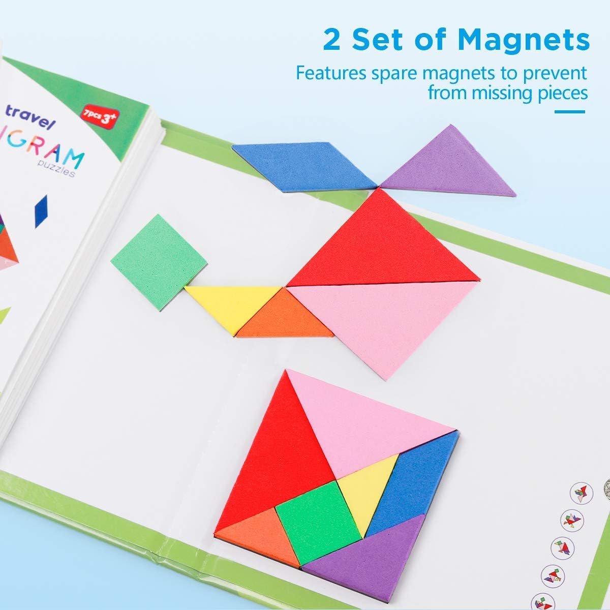 Vanmor Magnetic Tangram Puzzle for Kids - 368 Solution - image 4