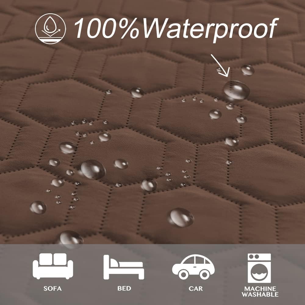 Tcksstex Waterproof Blanket Couch Cover for Dogs Pet Bed Protector – Essentials for Dogs - Chocolate / 52x82Inch (Pack of 1) - image 2