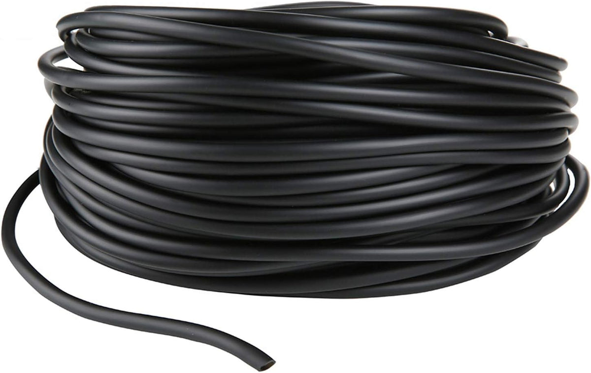 Aquarium 50 Feet Standard 3/16" Black Flexible Airline Tubing – Essentials for Fish - 100 Feet with connectors