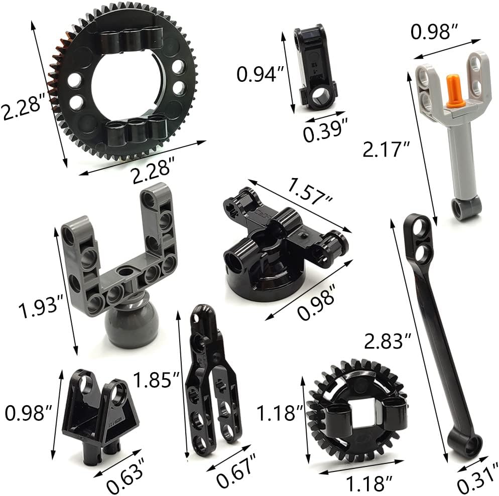 dspitwod 420 piece technic parts set with liftarms, beams, axles and connectors - view 6