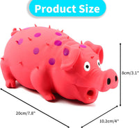 3-Pack Squeaky Pig Dog Toys - Pink, Yellow, Blue - image 2