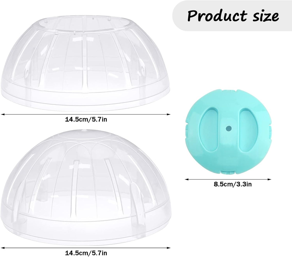 Hamster Exercise Ball, 5.7 Inch Transparent Running Wheel,Blue – Essentials for Small Pets - Blue / 5.7inch - image 2
